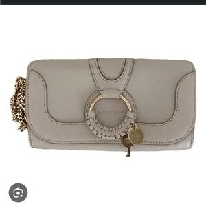 See By Chloe Gray Crossbody Bag with Gold Hardware